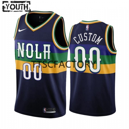 Maillot Basket New Orleans Pelicans Personnalisé Nike 2022-23 City Edition Navy Swingman - Enfant
